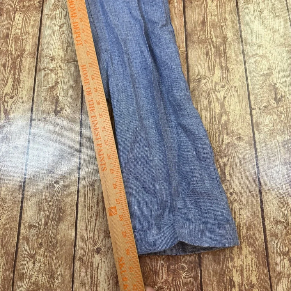Murano Alex Slim Fit Pants Mens 30x32 Blue Baird McNutt Irish Linen Cuffed NWT